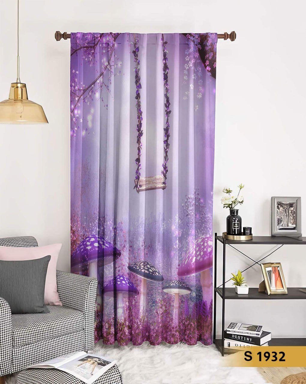 ستارة قطيفة للأطفال بتصميم خيالي باللون البنفسجي _S 1932