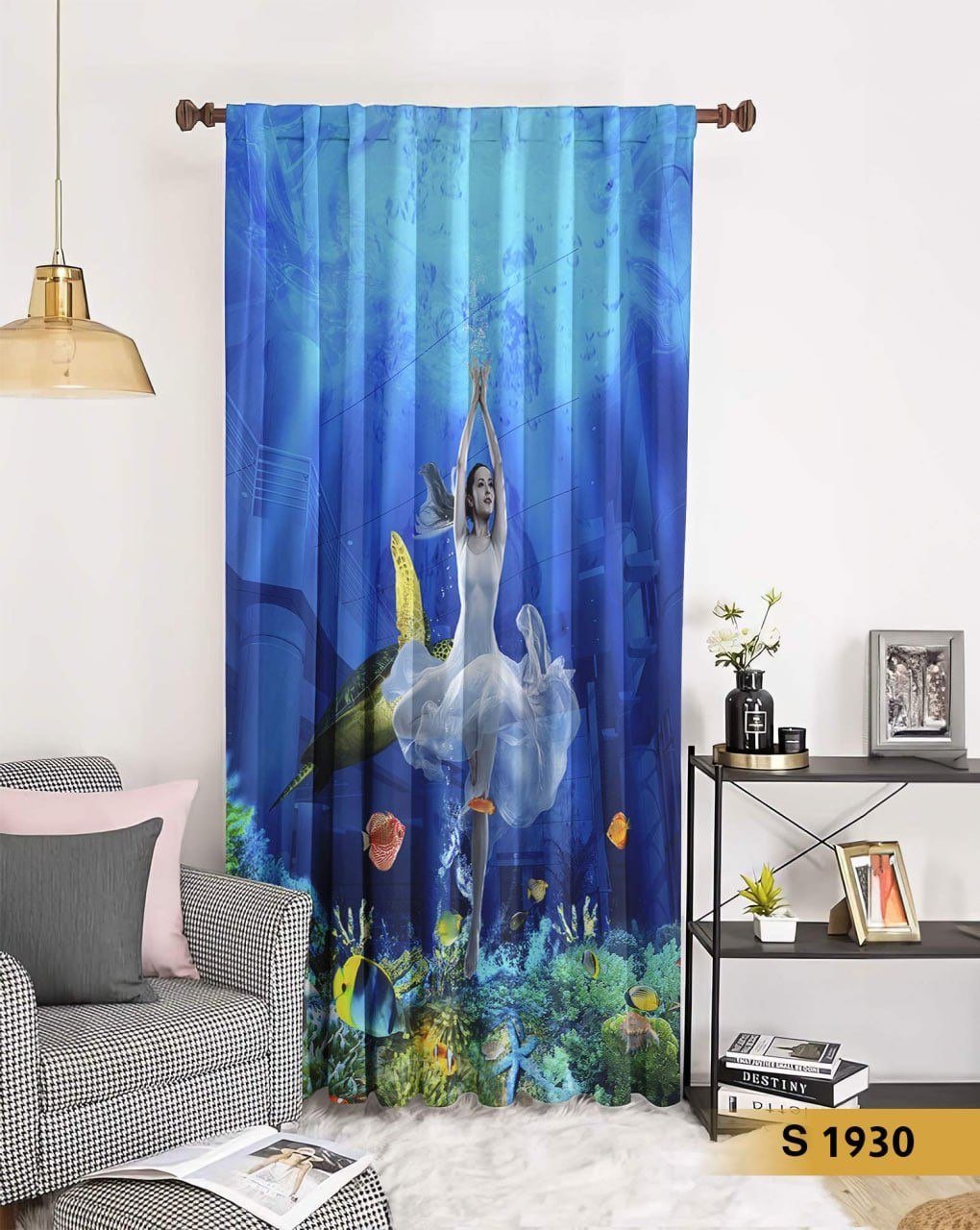 ستارة ديجيتال قطيفة 3D بتصميم راقصة الباليه _ S 1930