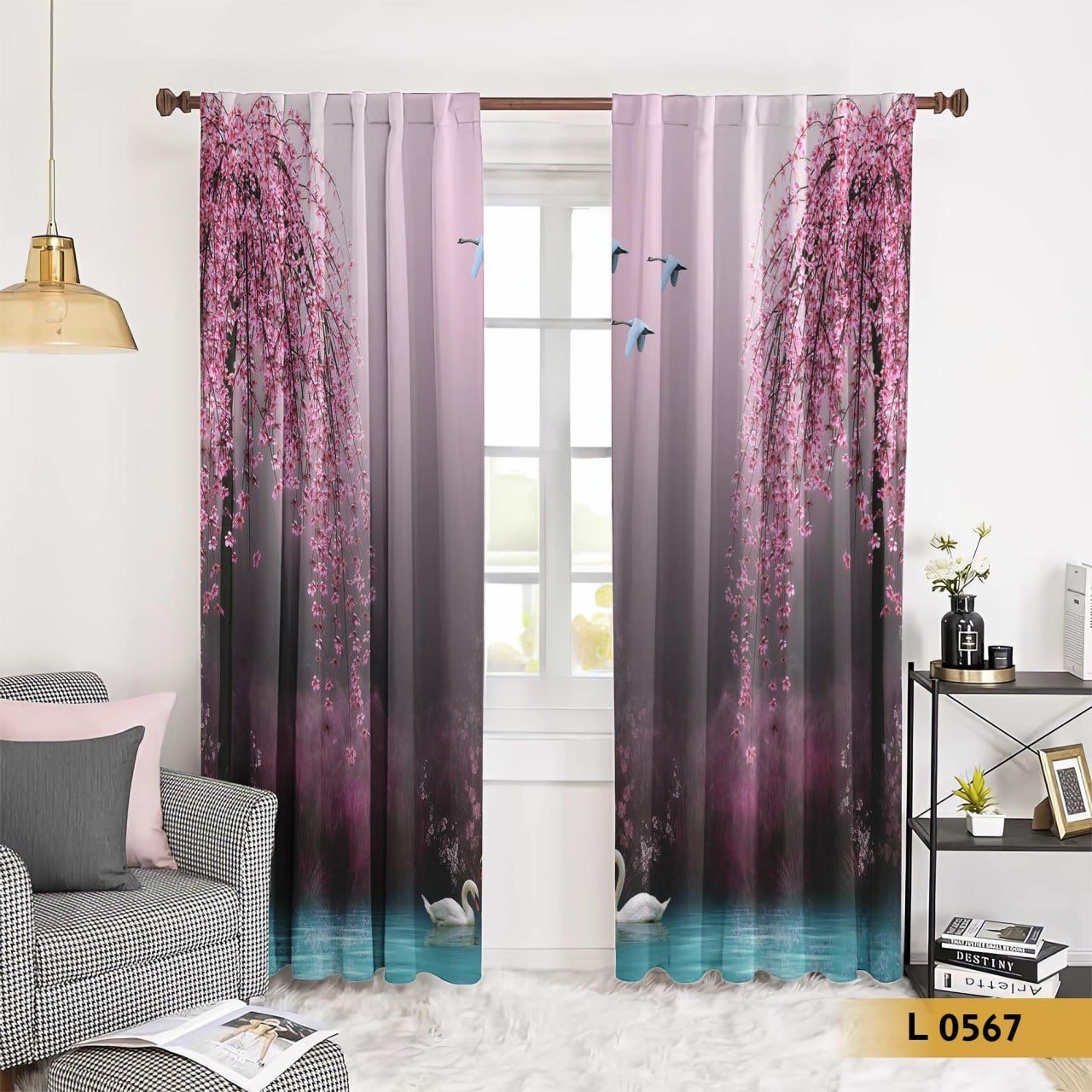 ستارة شجرة كرز  – تصميم طبيعي هادئ ثلاثي الأبعاد – موديل L 0567