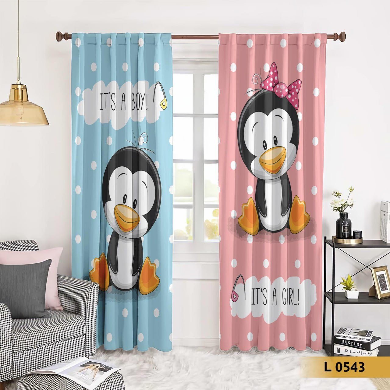 ستارة أطفال بطبعة بطاريق للبنين والبنات – موديل L 0543