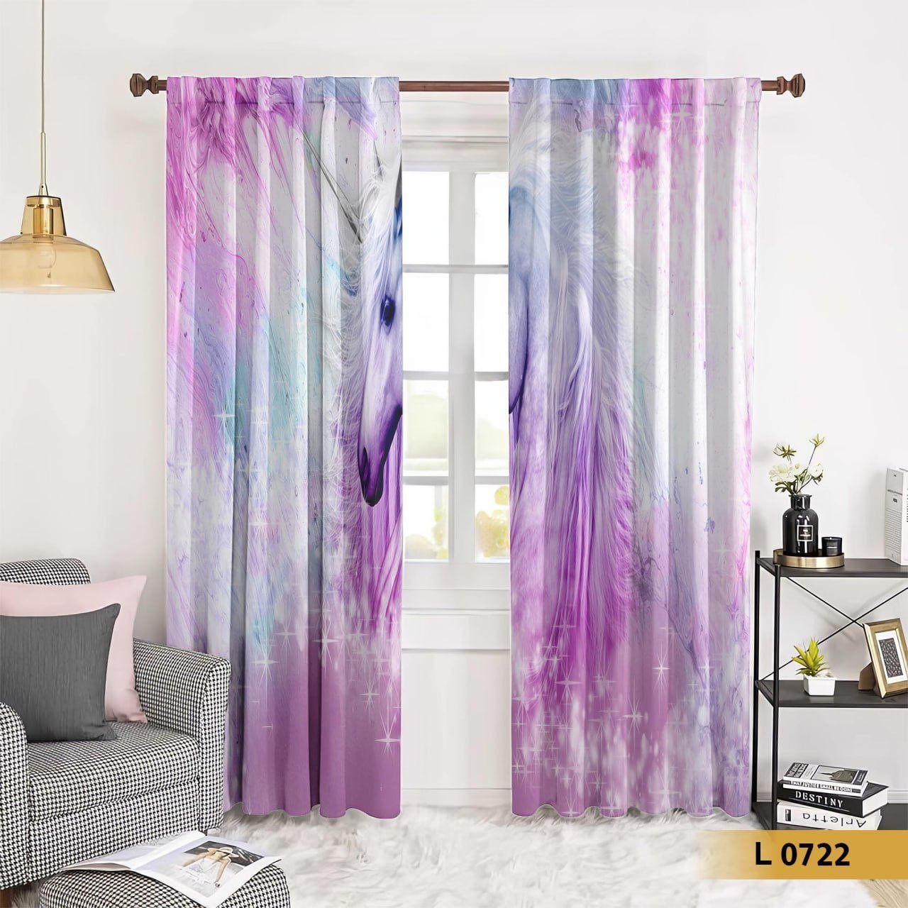 ستارة مطبوعة بتصميم يونيكورن – موديل L 0722