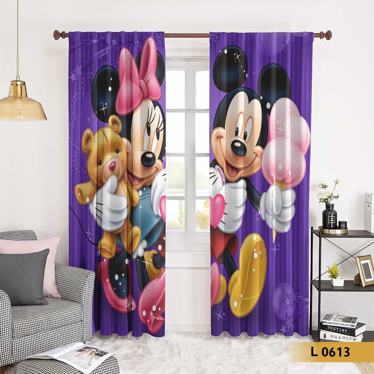 ستارة قطيفة للأطفال برسومات شخصيات كرتونية – موديل L 0613