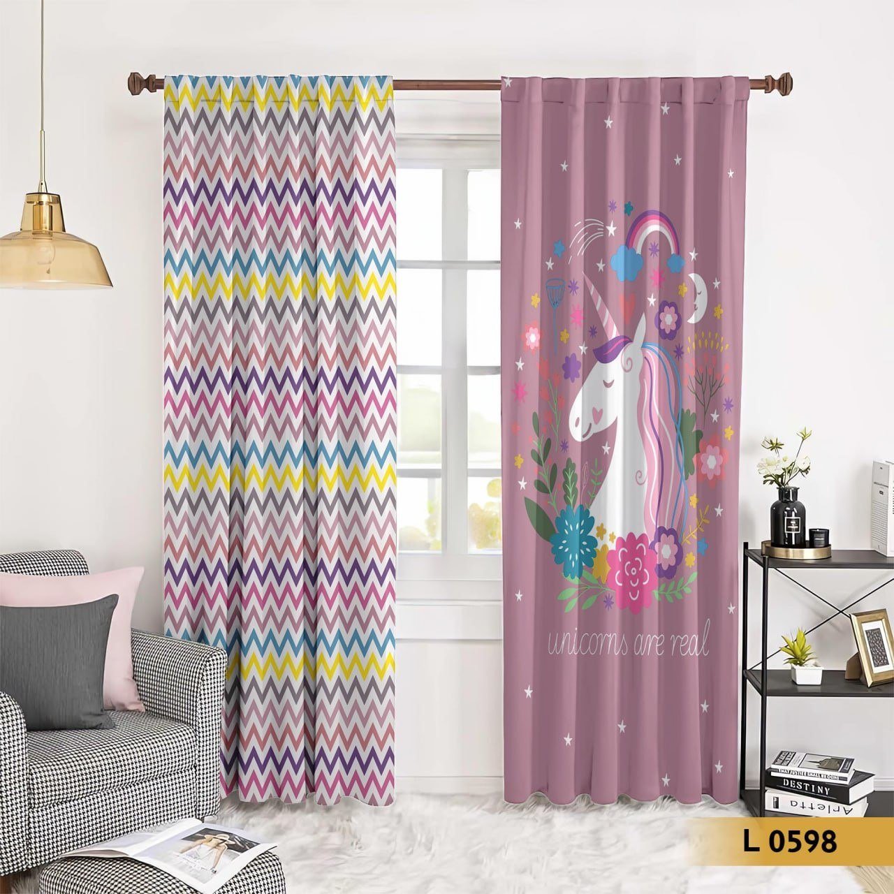 ستارة أطفال قطيفة بتصميم يونيكورن مبهج – موديل L 0598