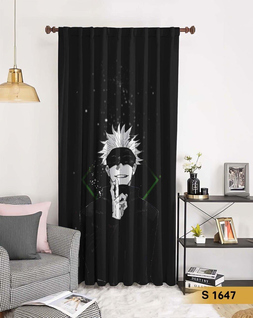 ستارة أنمي بتصميم باللون الأسود – موديل S 1647