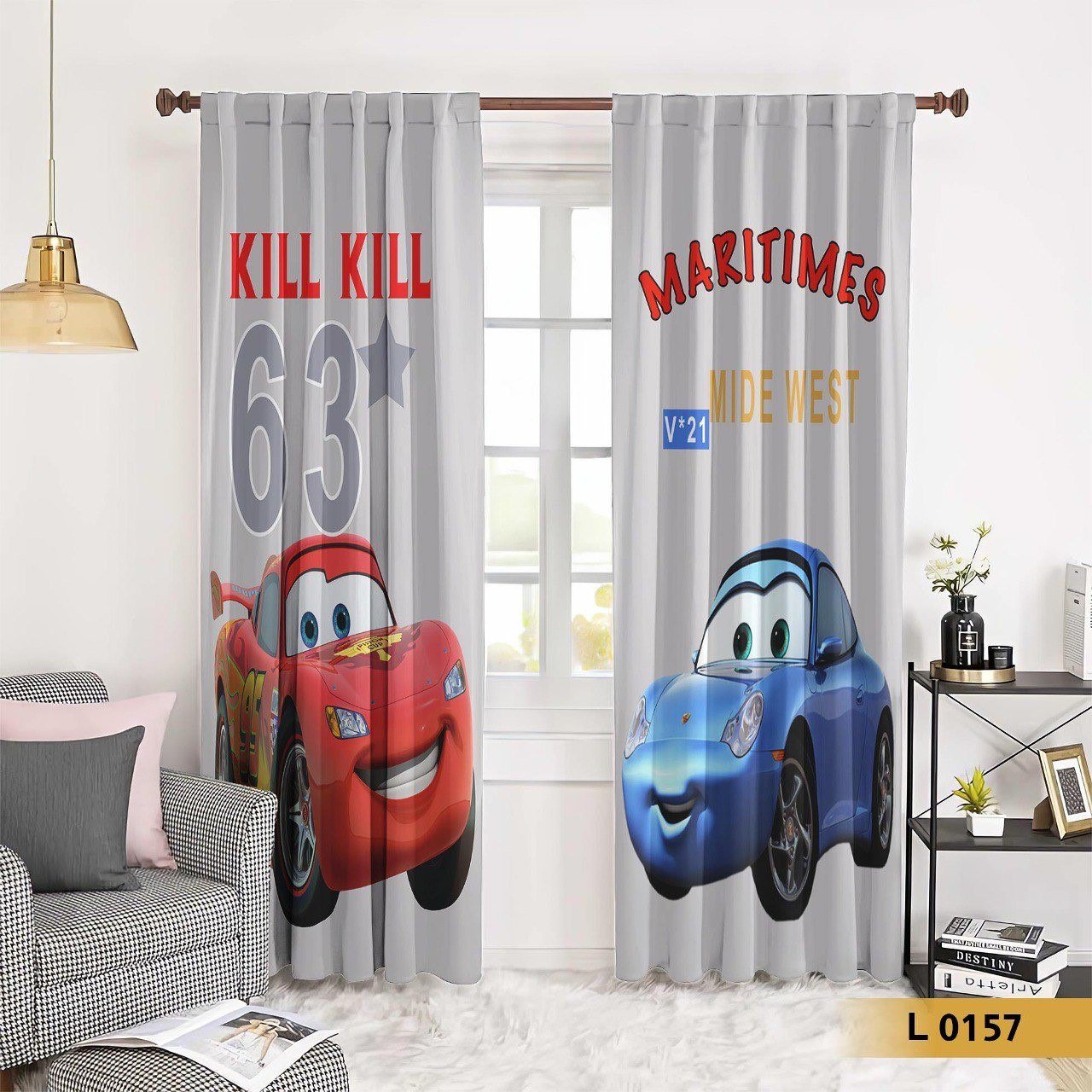 ستارة أطفال بتصميم سيارات سباق كرتونية – موديل L0157