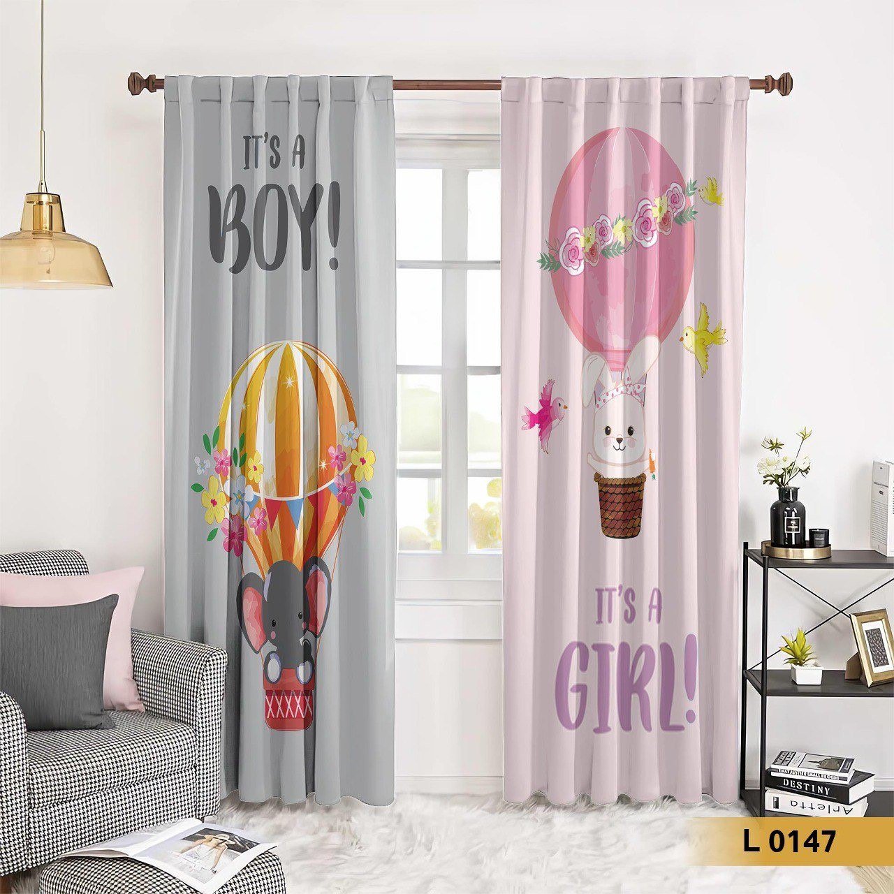 ستائر أطفال بيبي بوي وبيبي جيرل – موديل L0147